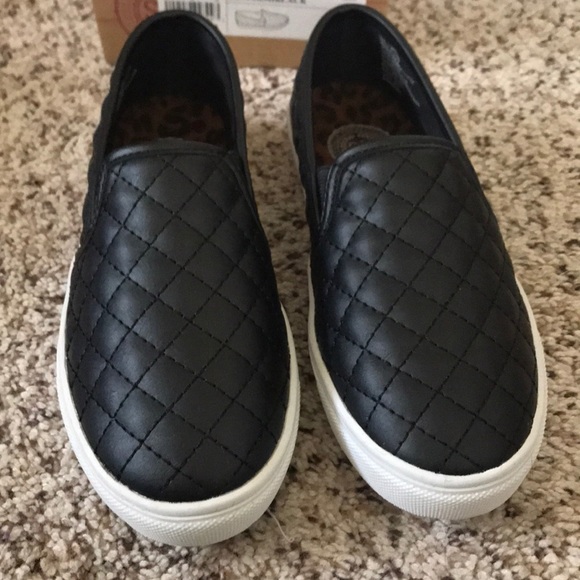 girls black slip ons
